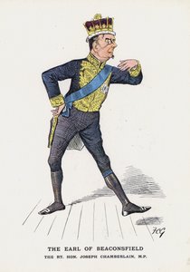 De Graaf van Beaconsfield, Rt Hon Joseph Chamberlain door Francis Carruthers Gould