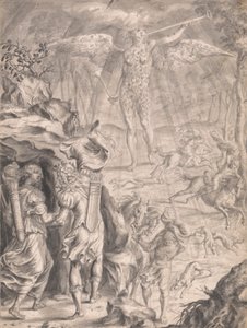 Dido en Aeneas Schuilend in een Grot