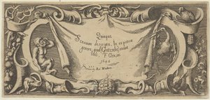 Titelplaat, uit Quinque Sensuum Five Senses, ca. 1655 door Francis Cleyn