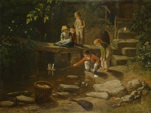 Jongen die een Bootje Zeilt door Francis Danby
