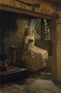 Een knus hoekje, 1884 door Francis Davis Millet