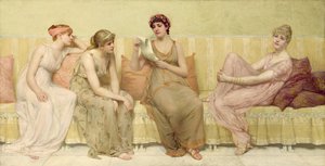 Het verhaal van Oenone lezen, c.1883 door Francis Davis Millet