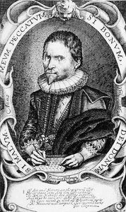 Portret van George Chapman (c.1559-1634) 1620 (gravure)