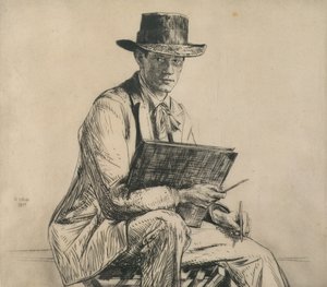 Portret van Henry Rushbury (1889-1968) 1914 door Francis Dodd