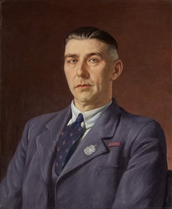 Portret van Percival Henry Martin, Postkantoor, Bristol, ca. 1941-45 door Francis Dodd