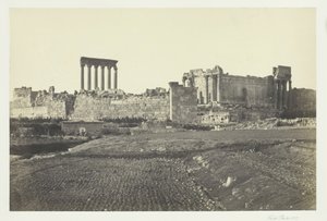 Baalbec, vanuit het Zuiden, 1857 door Francis Frith