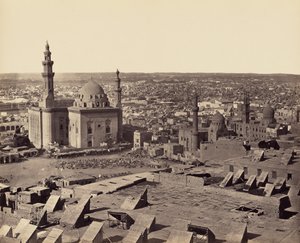 Caïro vanaf de Citadel. Eerste uitzicht door Francis Frith