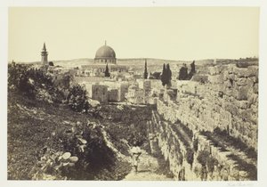 Stadsmuur en moskee van Omar, Jeruzalem