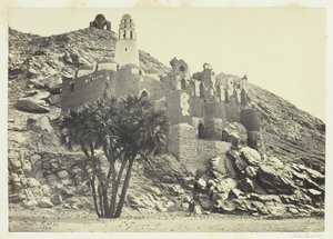 Doumpalm en Verwoeste Moskee, Philæ, 1857