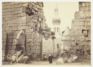 Ingang van de Grote Tempel, Luxor, 1857