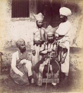 Vier Oost-Indische Mannen, 1870s door Francis Frith