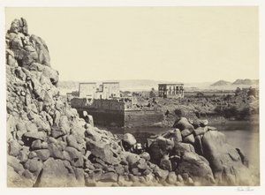 Gezicht op de zuidzijde van het eiland Philae