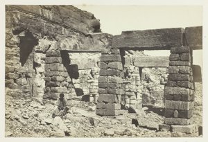 Portiek van de Tempel van Cerf Hossayn, Nubië door Francis Frith
