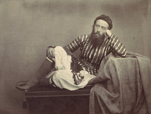 Portret, Turks zomerkostuum, 1857 door Francis Frith