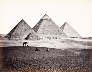 Piramides van El-Geezeh (uit het zuidwesten) door Francis Frith