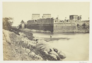 Zuidkant van het eiland Philæ door Francis Frith