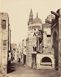 Straatbeeld in Caïro door Francis Frith