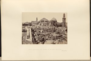 Straatbeeld met de Kerk van het Heilig Graf, Jeruzalem door Francis Frith