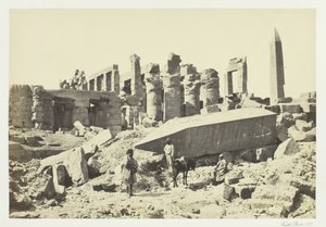 De Gebroken Obelisk, Karnac, 1857 door Francis Frith