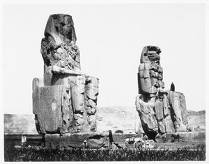 De kolossen van Memnon, Thebe, Egypte