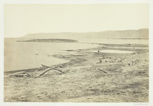 De noordkust van de Dode Zee, 1857 door Francis Frith