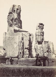 De beelden van Memnon. Vlakte van Thebe, 1857