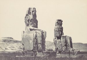 De Beelden van Memnon. Vlakte van Thebe door Francis Frith