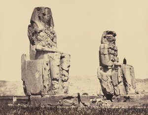 De Standbeelden van de Vlakte, Thebe door Francis Frith