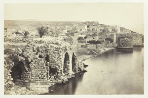 De Stad en het Meer van Tiberias, vanuit het Zuiden door Francis Frith