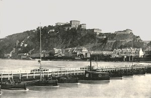 Het Fort van Ehrenbreitstein aan de Rijn, Duitsland, 1895