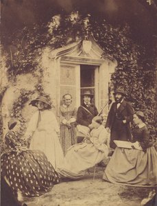 Claudet-familiegroep, Chateau de la Roche, Amboise door Francis George Claudet