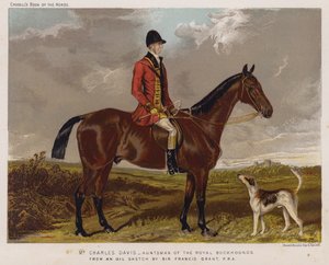 Mr. Charles Davis, jager van de Royal Buckhounds door Francis Grant