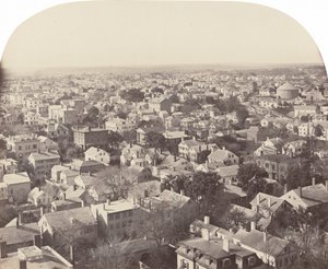 Kijkend naar het Noordwesten vanaf Westminster Street, Providence, 1858-1860