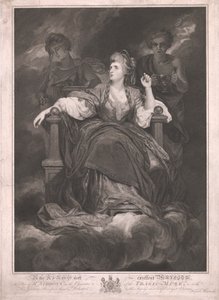 Mevrouw Siddons in de rol van de tragische muze door Francis Haward