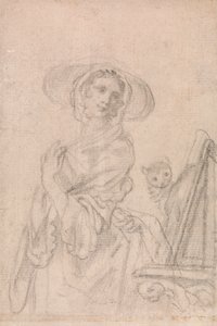 Een Studie voor "Zien -- La Vue" (Een van de Vijf Zintuigen) door Francis Hayman