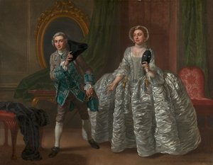 David Garrick en mevrouw Pritchard in Benjamin Hoadley