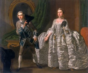 David Garrick en Hannah Pritchard in een Scene uit The Suspicious Husband