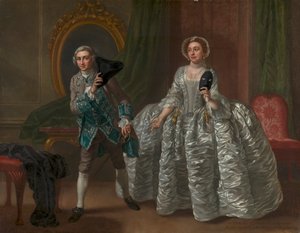 David Garrick en mevrouw Pritchard in Benjamin Hoadley