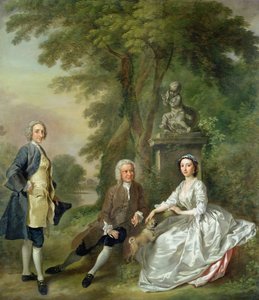 Jonathan Tyers (d.1767) en zijn dochter Elizabeth, en haar echtgenoot John Wood, c.1750-52