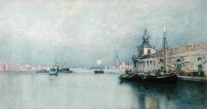 Maanopkomst aan het Canal Grande