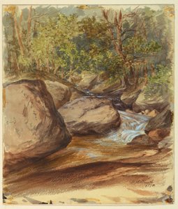 Studie van een stroom door Francis Hopkinson Smith