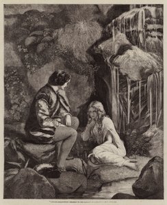 Undine ontdekt zichzelf aan de Ridder Huldbrand door Francis John Wyburd