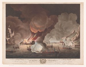Vernietigen van schepen voor Gibraltar, 14 september 1782