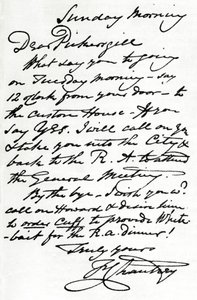 Een brief van Francis Leggatt Chantrey, 1839, 1904