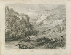 Dovedale - landschap: gravure