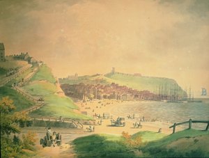 De zuidelijke baai van Scarborough, 1790 door Francis Nicholson