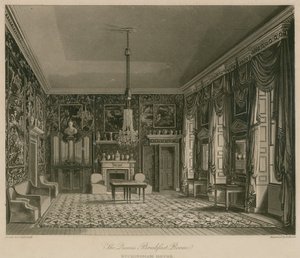 De ontbijtkamer van de koningin, Buckingham House door Francis Phillip Stephanoff