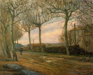 Landschap met zwerver