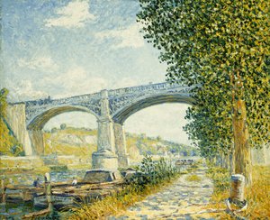 De spoorbrug; Le Pont du Chemin de Fer a Moret door Francis Picabia