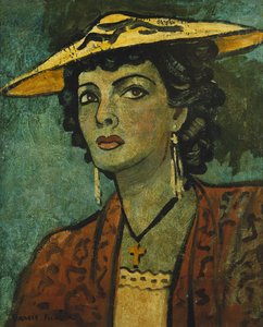 De gele hoed; Le Chapeau Jaune door Francis Picabia